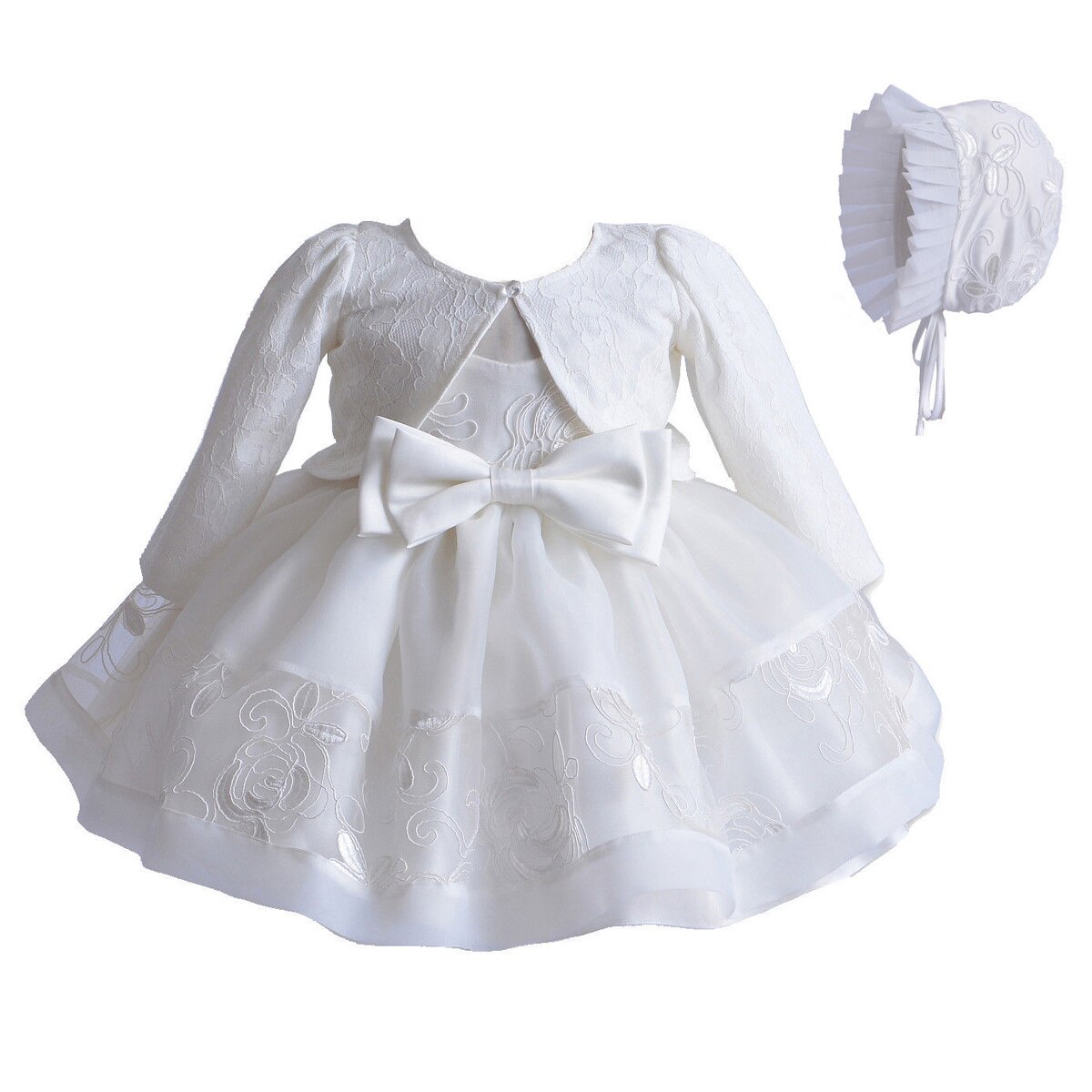 Baby Girl's Princess Party Dress with Cap