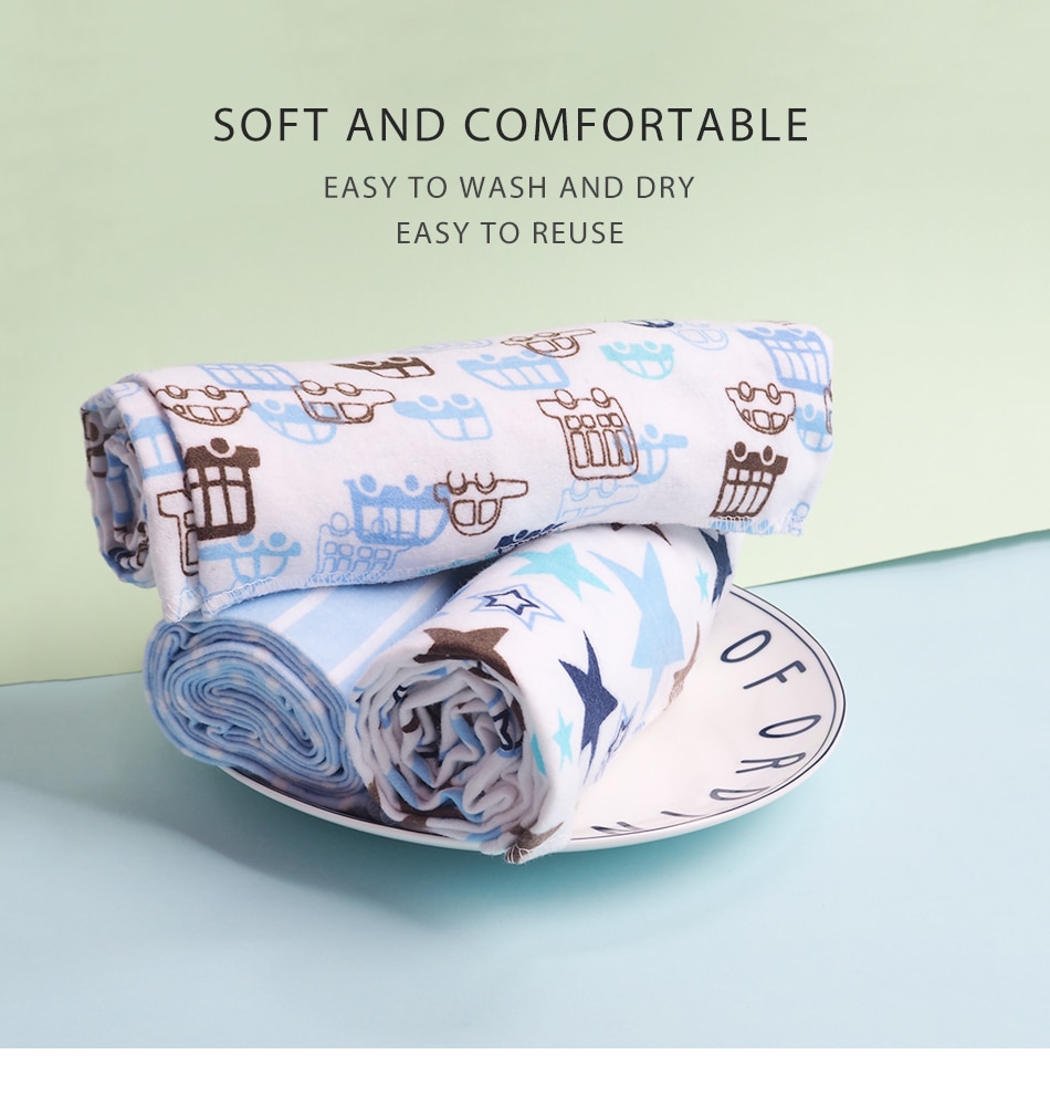 Muslin Flannel Swaddle Set 4 Pcs