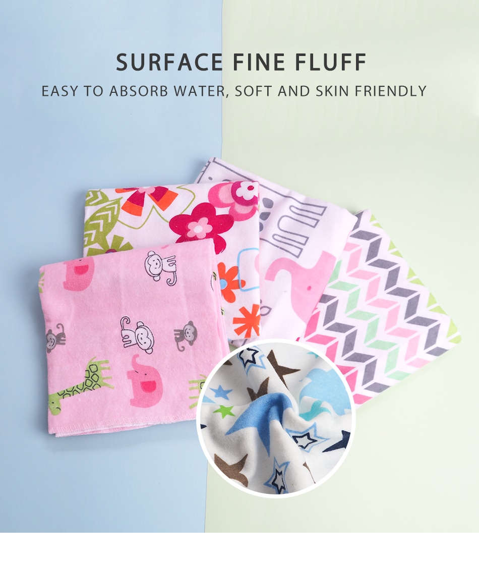 Muslin Flannel Swaddle Set 4 Pcs