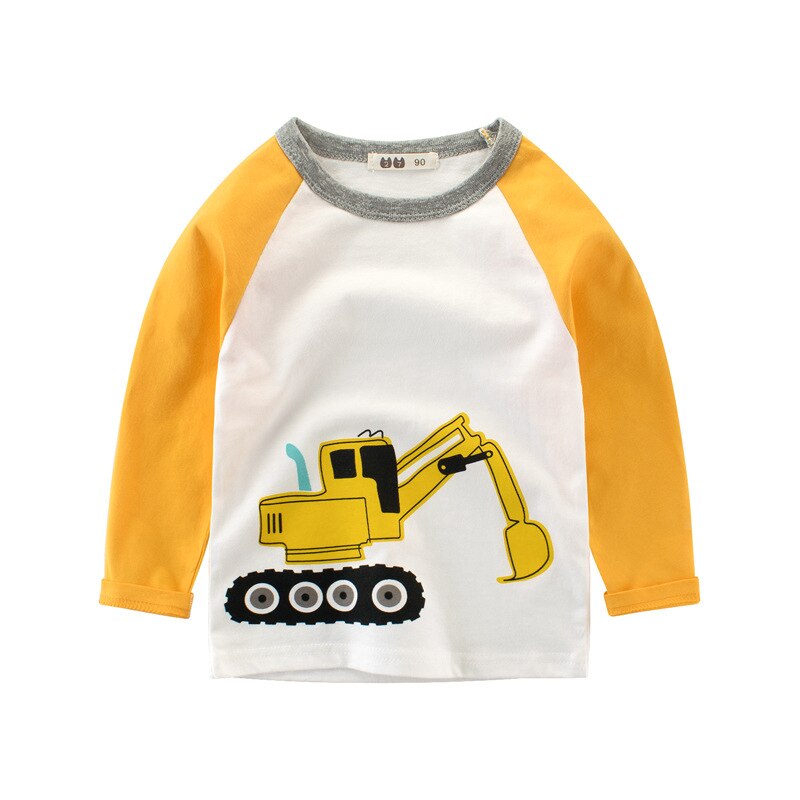 Boy's Cotton T-Shirt with Car Print