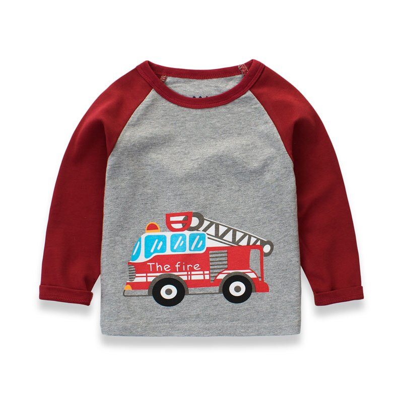 Boy's Cotton T-Shirt with Car Print