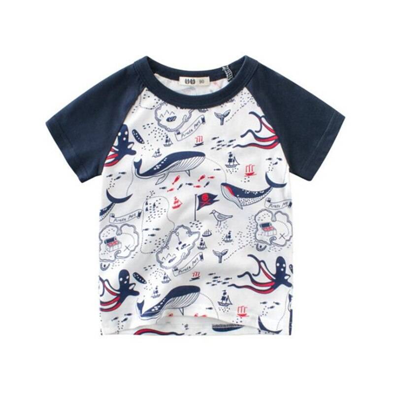 Boy's Summer Printed Cotton T-Shirt