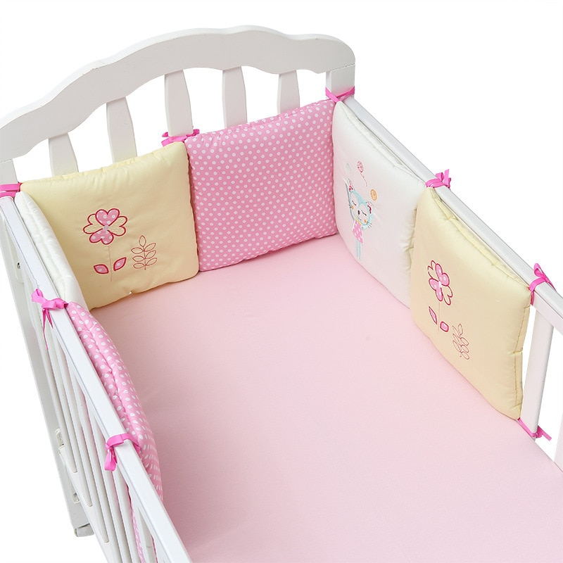 Baby's Comfortable Cotton Crib Bed Bumpers Set