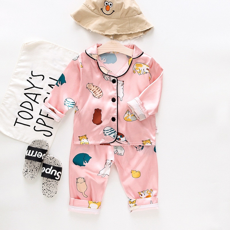 Animals Fruits Foods Printed Summer Baby Pajama Set