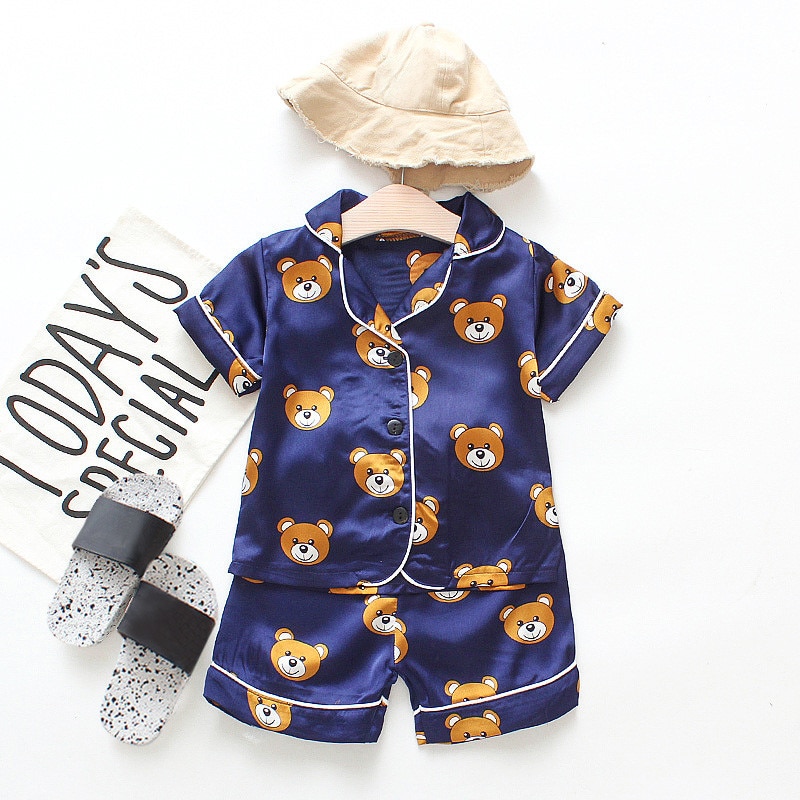 Animals Fruits Foods Printed Summer Baby Pajama Set