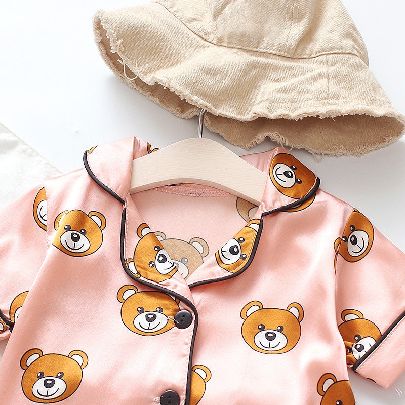 Animals Fruits Foods Printed Summer Baby Pajama Set