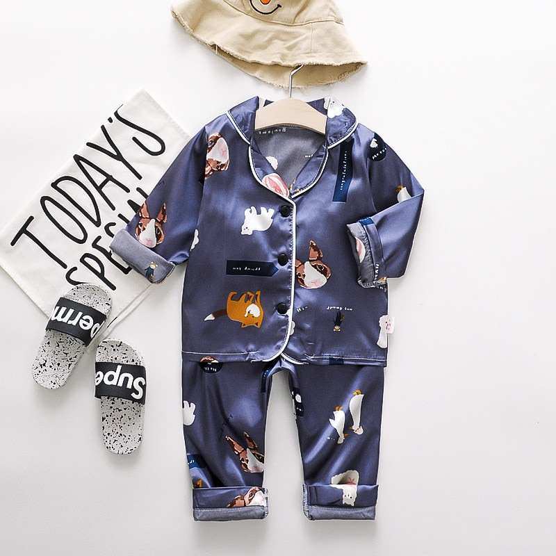 Animals Fruits Foods Printed Summer Baby Pajama Set