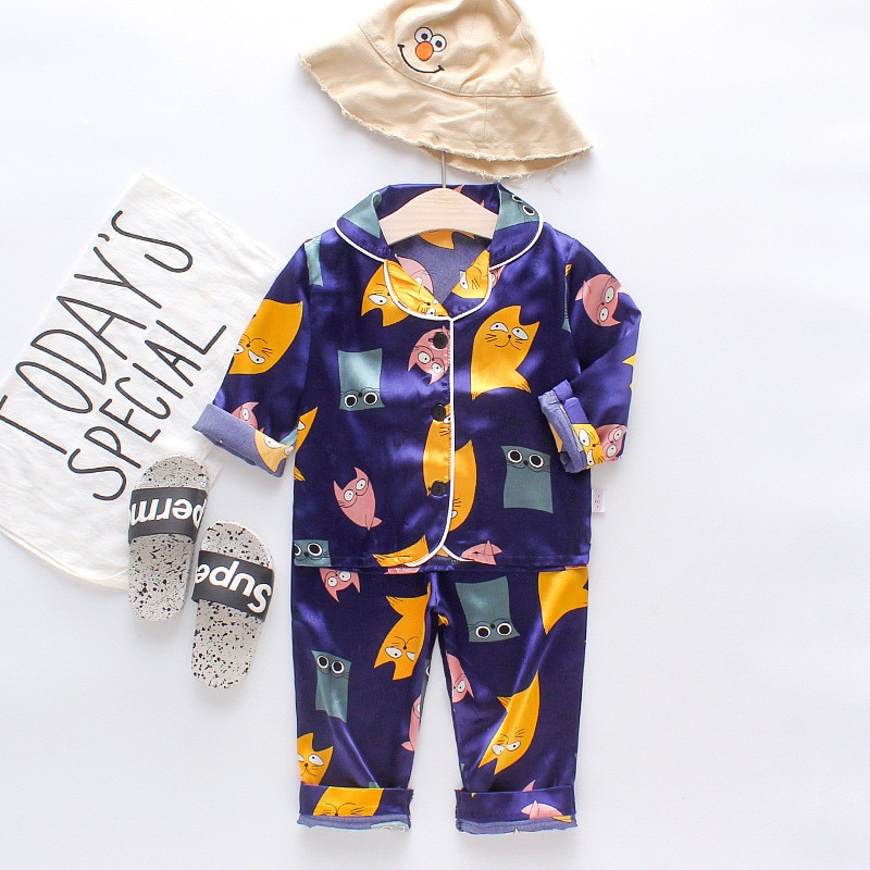 Animals Fruits Foods Printed Summer Baby Pajama Set