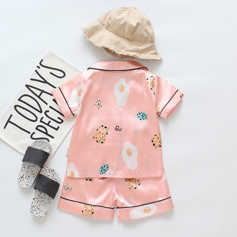 Animals Fruits Foods Printed Summer Baby Pajama Set